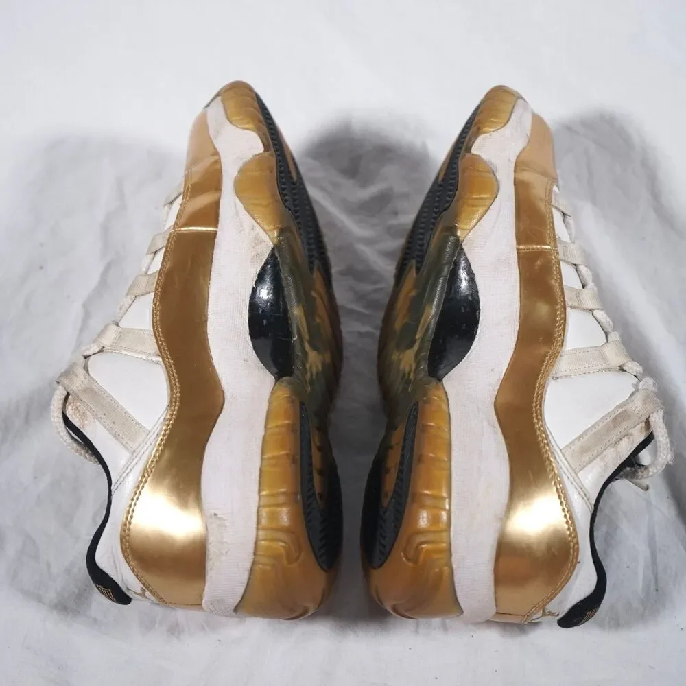 Air Jordan 11 Retro Low Closing Ceremony White Gold Black Men's 8.5 528895-103